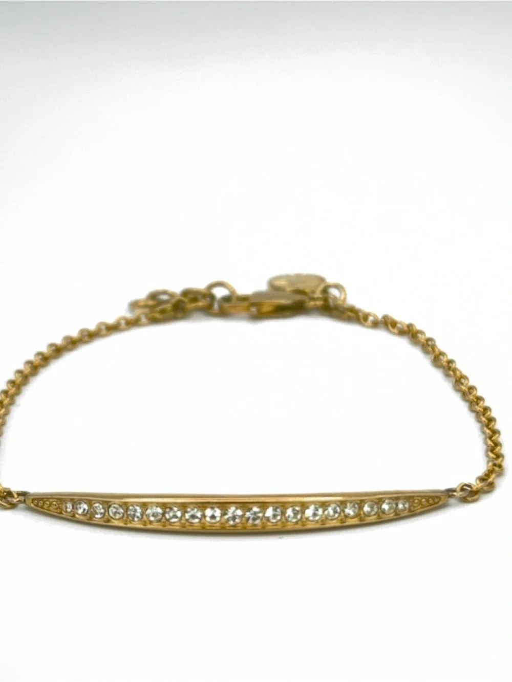 Gold-tone MK Michael Kors pavé curved bar Bracelet